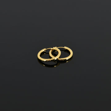Gold Hoop Earrings – 15mm