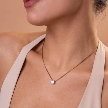 Delicate Diamond Stud Necklace Set